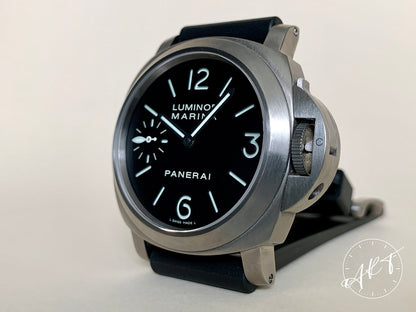 Panerai PAM 177 Luminor Marina Black Dial Titanio Diver Watch PAM00177 w/ Paper