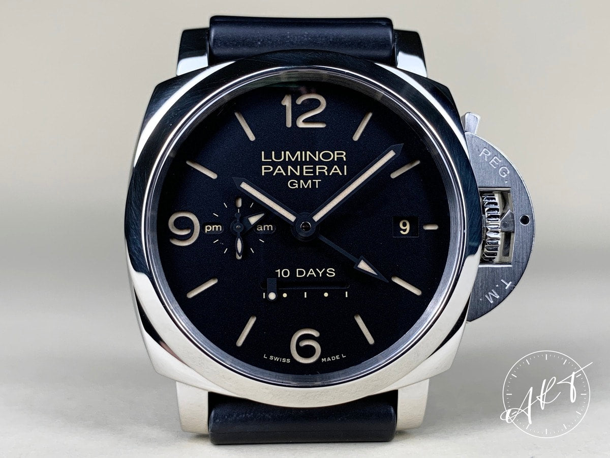 Panerai PAM 533 Luminor 1950 10 Days GMT Black Dial SS Auto Watch PAM00533 w/ BP