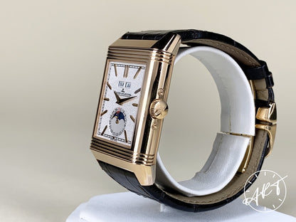 Jaeger-LeCoultre Reverso Triple Date Moonphase GMT 18K Pink Gold Watch BP