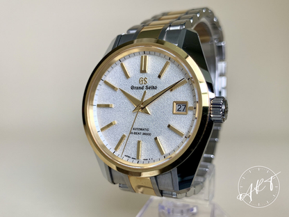 Grand Seiko Heritage Hi-Beat Silver Dial 18K Gold & SS Auto Watch SBGH252 w/ B&P