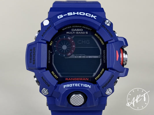 G-Shock Rangeman EARLY SERIES Black Dial Blue Quartz Watch GW-9400NV in FULL SET