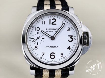 Panerai PAM 113 Luminor Marina P Serial White Dial SS Diver Watch PAM00113 BP