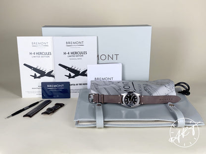 NEW Bremont Hercules Black Dial SS Auto Ltd Ed Pilot Watch H-4/SS w/ B&P