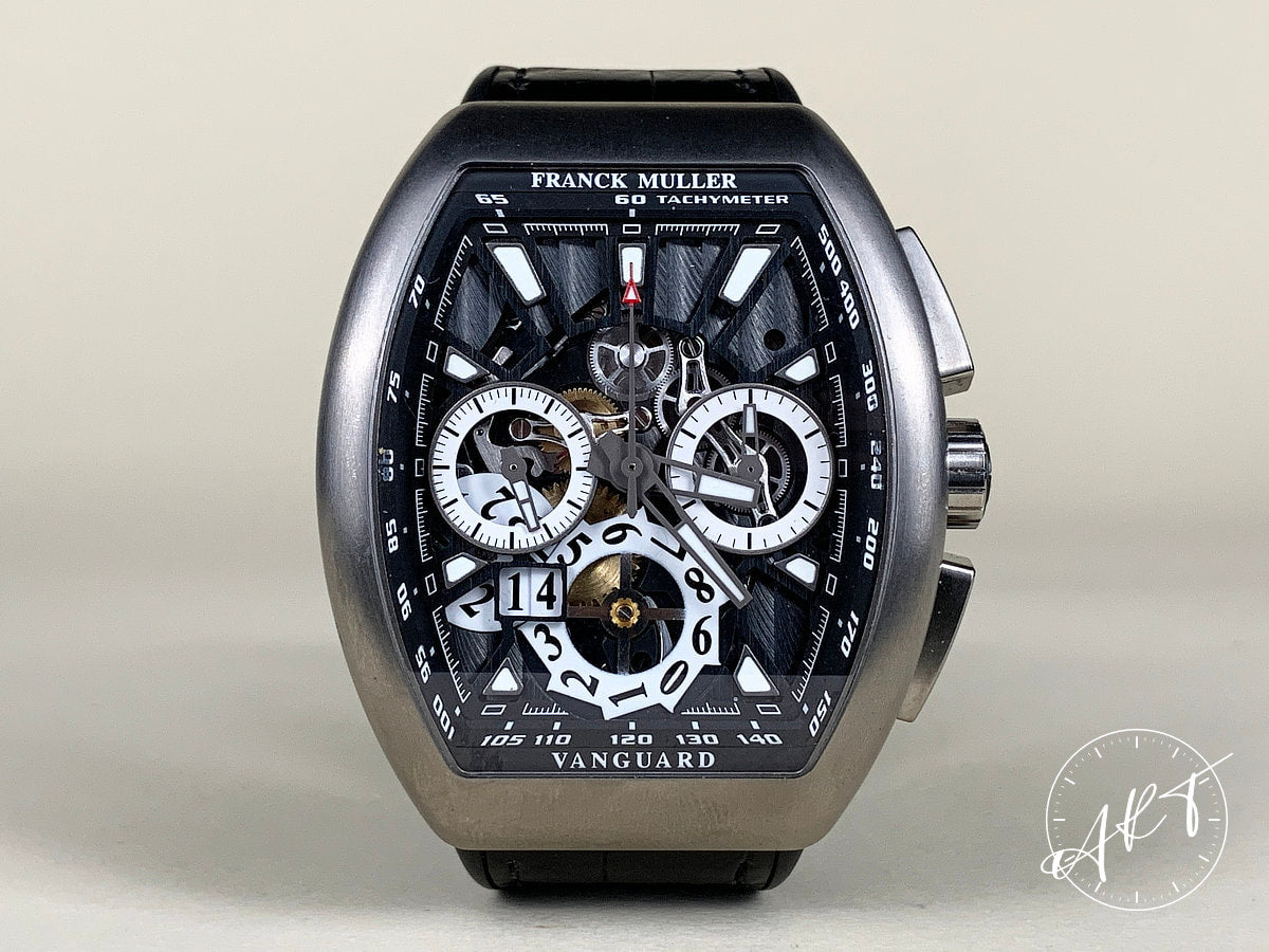 Franck Muller Vanguard Chrono Grande Date Gray Dial Titanium Auto Watch V45 BP