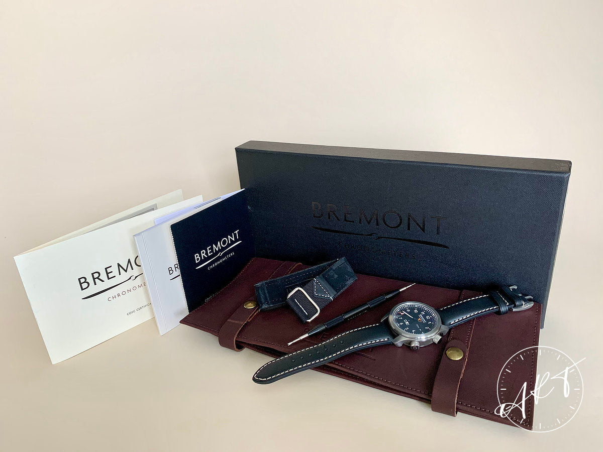 Bremont Martin Baker Black Dial Stainless Steel Auto Pilot Watch MBII w/ B&P