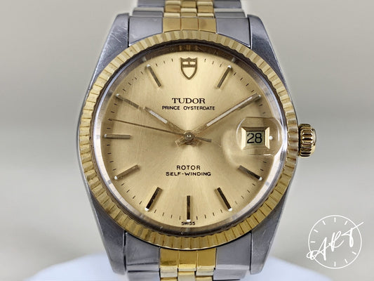1989 Tudor Prince OysterDate Gold Dial Two-Tone 18K Gold & SS Auto Watch 74033