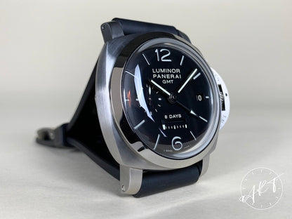 Panerai PAM 233 Luminor 1950 8 Days GMT Black Dot Dial SS Watch PAM00233 BP