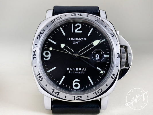 Panerai PAM 23 Luminor GMT B Serial Black Dial SS Auto Diver Watch PAM00023 BP