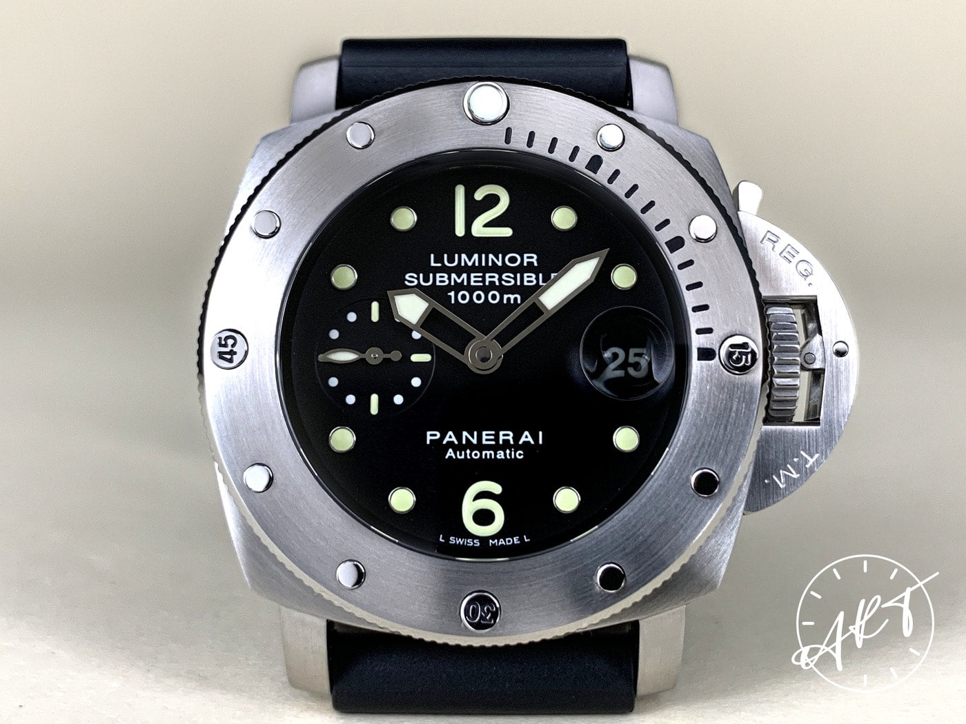 Panerai PAM 243 Luminor Submersible 1950 Black Dial SS Diver Watch PAM00243 BP