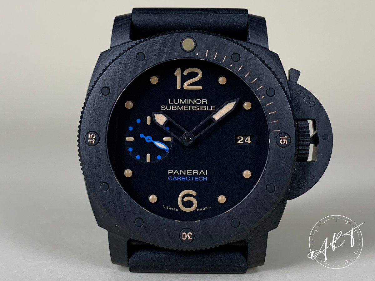 Panerai PAM 616 Luminor Submersible 1950 Black Dial Carbotech Watch PAM00616 BP