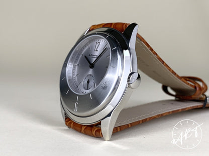 Alfred Dunhill x Centric 8045 Silver Dial SS Manual Watch • Brown Leather Strap