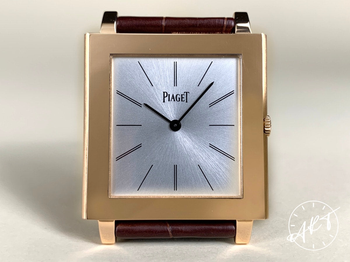 Piaget Altiplano Square Large Silver Dial 18K RG Manual Watch G0A32065 w/ B&P