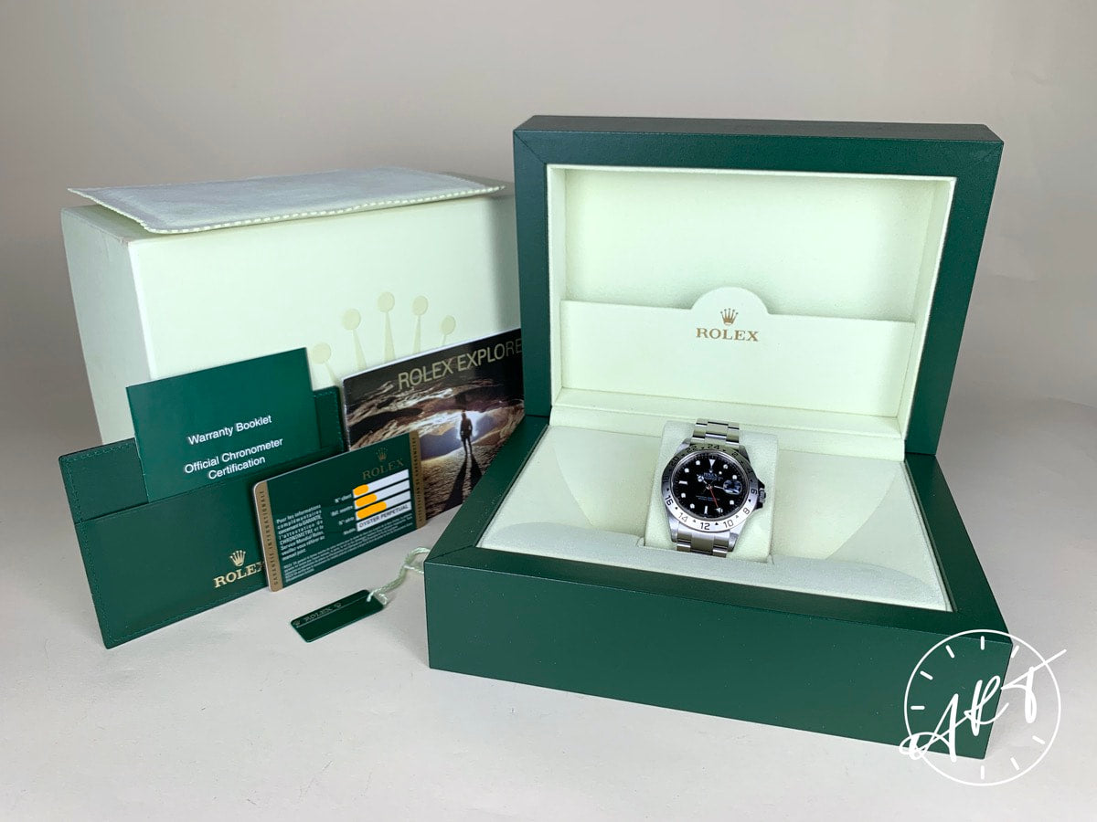 Rolex Explorer II Cal 3186 RANDOM Serial Black Dial SS Auto Field Watch 16570 BP