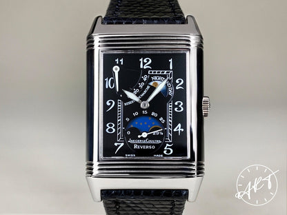 Jaeger-LeCoultre Reverso Grande Moonphase Day/Night Black Dial 18K WG Watch Q2753470 BP