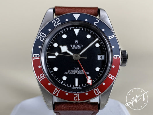 Tudor Black Bay GMT Blue & Red Bezel Black Dial SS Pepsi Diver Watch M79830RB BP