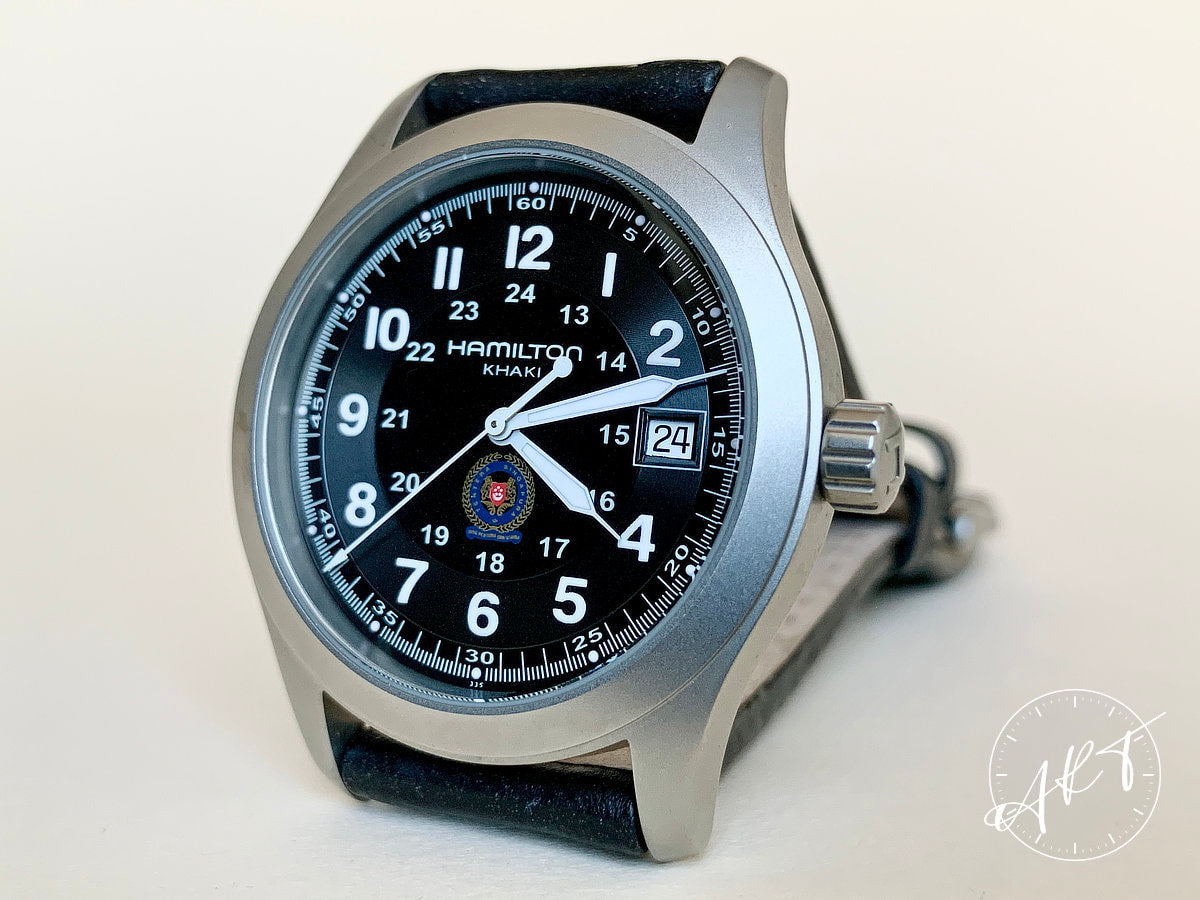 Hamilton Khaki Black Dial Quartz SAF Singapore Air Force Military Watch