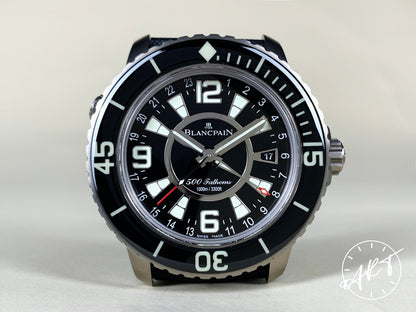 Blancpain Fifty Fathoms 500 Fathoms GMT Black Dial Titanium Ltd Watch 50021 BP