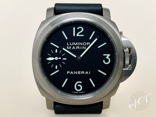 Panerai PAM 177 Luminor Marina Black Dial Titanio Diver Watch PAM00177 w/ Paper