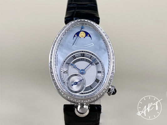 Breguet Reine de Naples Moonphase MOP Dial 18K WG Oval Ladies Watch 8908BB w/ Papers