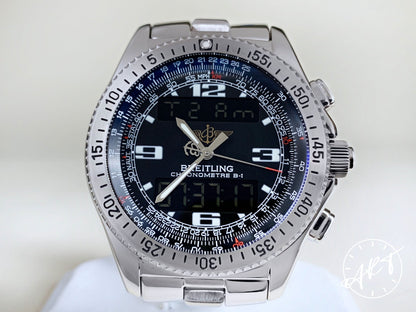 Breitling Aerospace Professional Black Dial SS SuperQuartz B-1 Military Watch A78362 BP