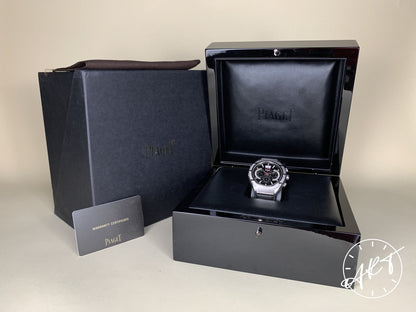 Piaget Polo FortyFive Flyback Chrono GMT Black Dial Titanium Watch G0A34002 BP