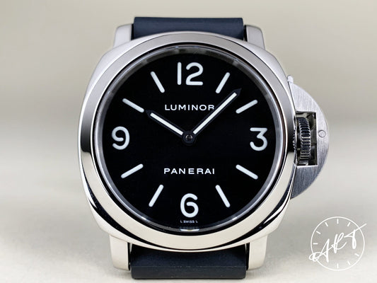 Panerai PAM 112 Luminor Base G Serial Black Dial SS Diver Watch PAM00112 w/ Box