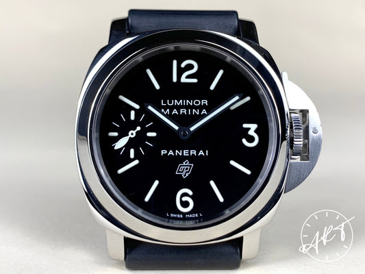 Panerai PAM 005 Luminor Marina Logo Black Dial SS Manual Diver Watch PAM00005 BP