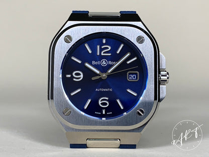 NEW Bell & Ross Diver Blue Dial Stainless Steel Auto Watch BR 05 in FULL SET