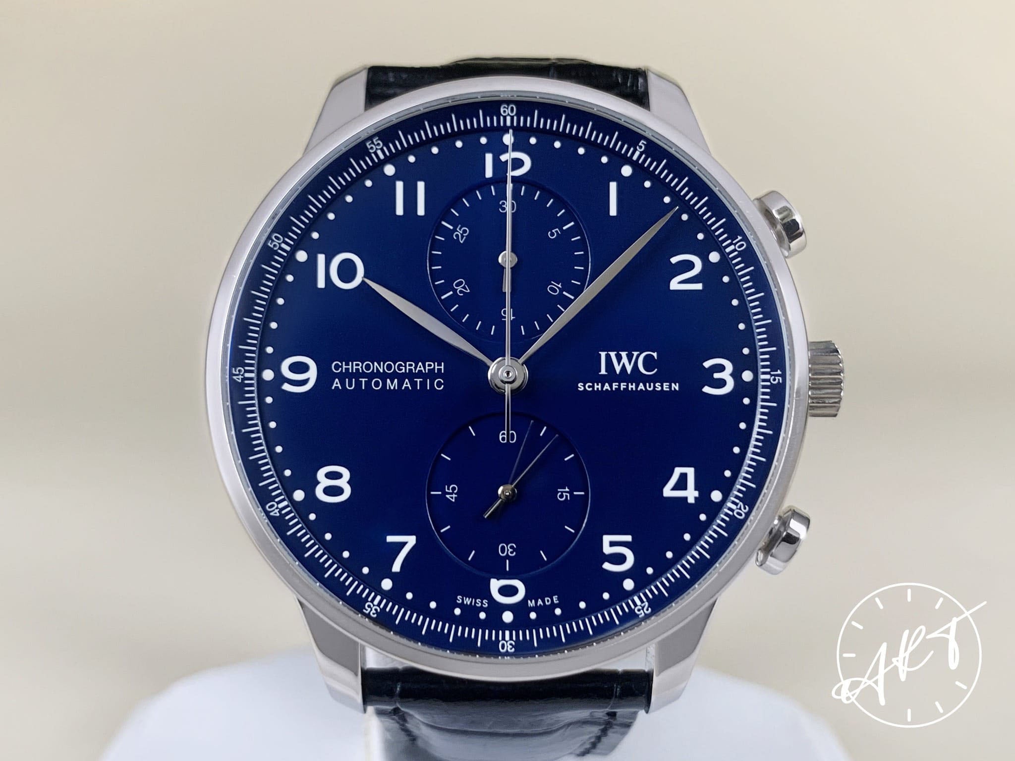 IWC Portugieser Chrono Blue Dial SS Auto 150 YEARS Ltd Watch IW371601 ART Watches