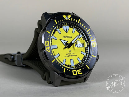 NEW Seiko Prospex Monster Yellow Dial Asia Special Ltd Watch SRPF35K1 BP