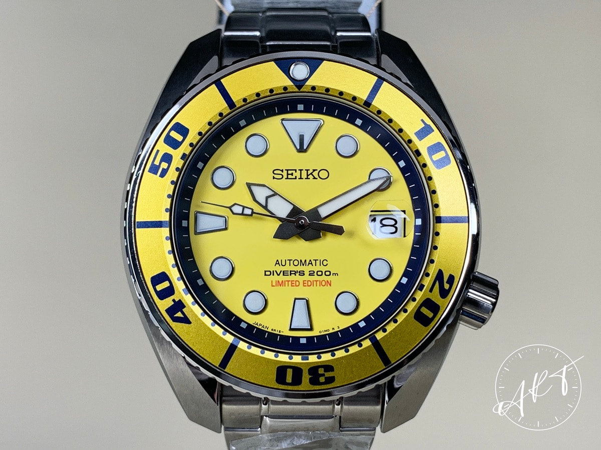 NEW Seiko Prospex Yellow Sumo Yellow Dial SS Thailand Ltd Diver Watch SBDC017 BP