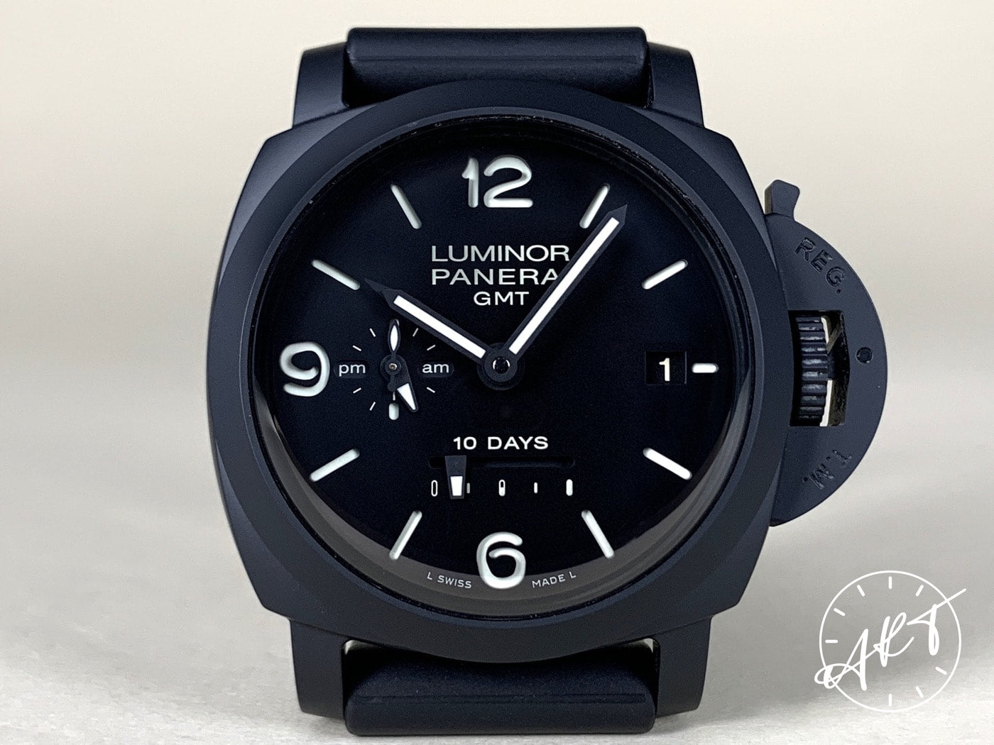 Panerai PAM 335 Luminor 1950 10 Days GMT Black Ceramic Watch PAM00335 BP
