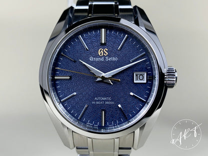 NEW Grand Seiko Heritage Hi-Beat Blue Dial SS 20th Anniv Ltd Watch SBGH267 BP