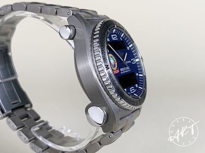 Breitling Emergency Blue Dial Titanium Quartz Orbiter 3 Military Watch E56321 BP