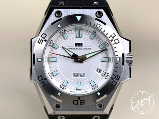 Linde Werdelin The One 2.2 White Dial SS Auto Ltd Ed Diver Watch w/ B&P