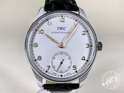 IWC Portuguese Hand-Wound Silver Dial SS Manual SE Watch IW545408 w/ Papers