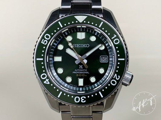 Seiko Marinemaster 300M Green Dial SS Deep Forest Ltd Diver Watch SLA019J BP