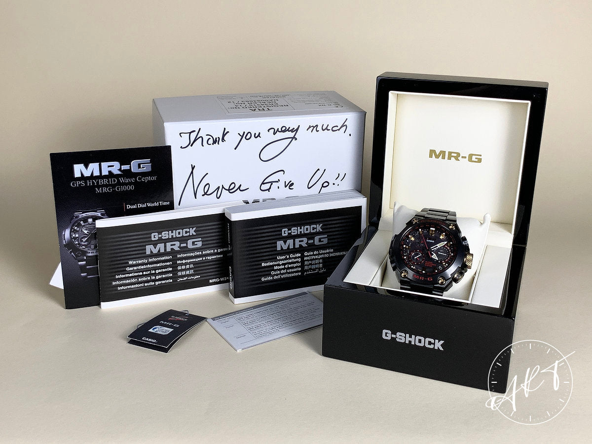 NEW G-Shock MR-G Black Dial Titanium 10 Pcs Ltd Watch BP *Kikuo Ibe Autographed*