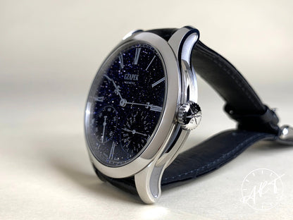 Czapek Quai des Bergues Midnight Blue Aventurine Dial SS Manual Ltd Watch w/ B&P