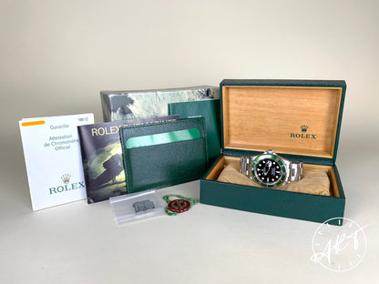 2003 Rolex Submariner Mark 1 Dial “Flat 4 Kermit” 50th Anniv Diver Watch 16610LV BP