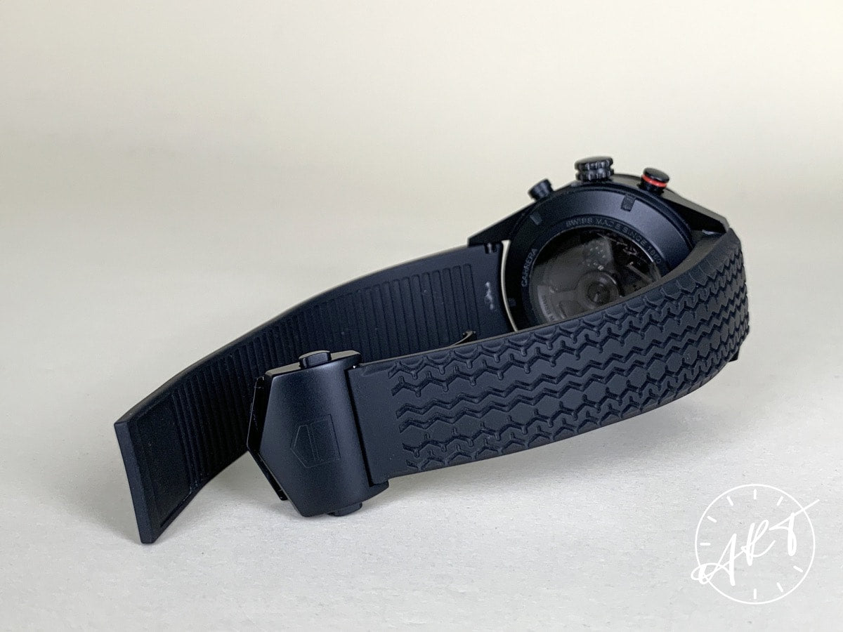 TAG Heuer Carrera Cal 1887 Chrono Black Dial Ceramic & Titanium Auto Watch w/ BP