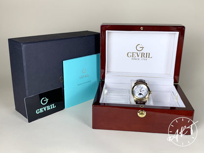 Gevril Perpetual Calendar Moonphase Silver Dial 18K Gold 50 Pcs Ltd Watch BP