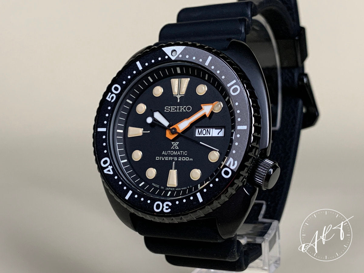 Seiko Prospex Black Turtle Black Dial PVD SS Auto Ltd Diver Watch SRPC49J1 BP