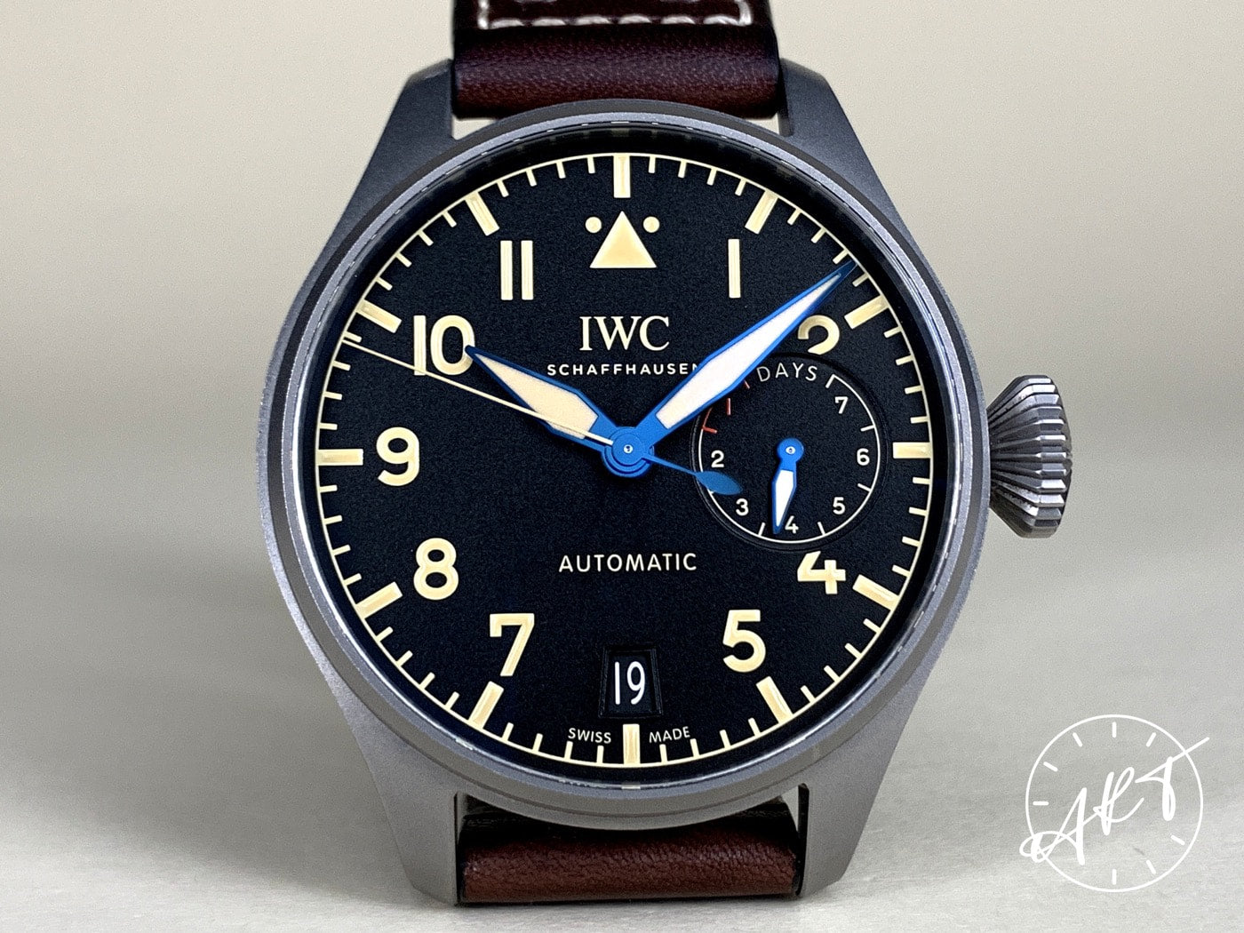 IWC Big Pilot Black Dial Titanium Automatic Watch IW501004 in FULL SET