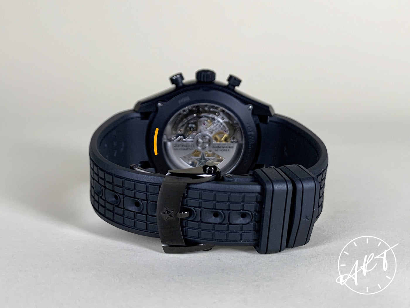 Zenith Chronomaster Carbon Fiber Dial Black Aluminum Auto Bullit Watch w/ B&P