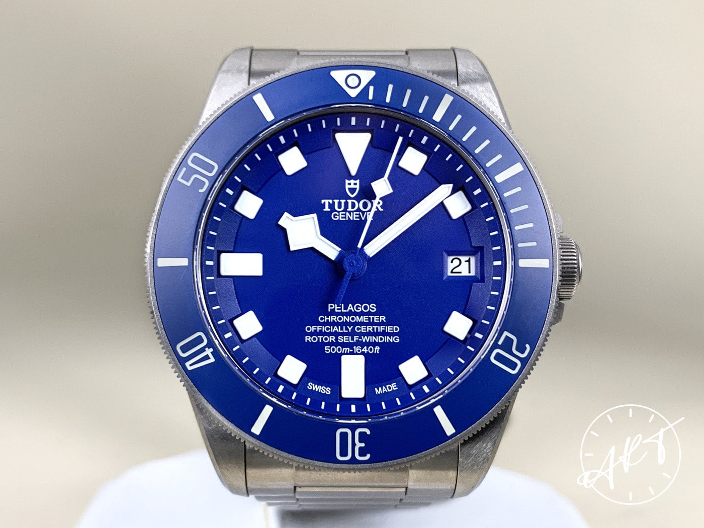 2021 Tudor Pelagos Blue Dial Titanium Automatic Diver Watch 25600TB in FULL SET