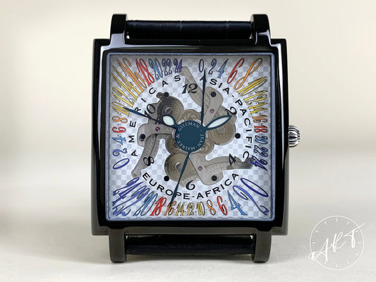 Jean-Mairet & Gillman Continentes Night & Day Multicolor Dial PVD SS Ltd Watch