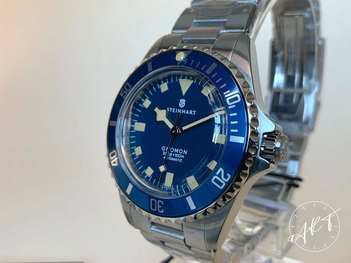 NEW Steinhart Ocean 39 Marine Blue Blue Dial SS Auto Ltd Ed Diver Watch w/ B&P