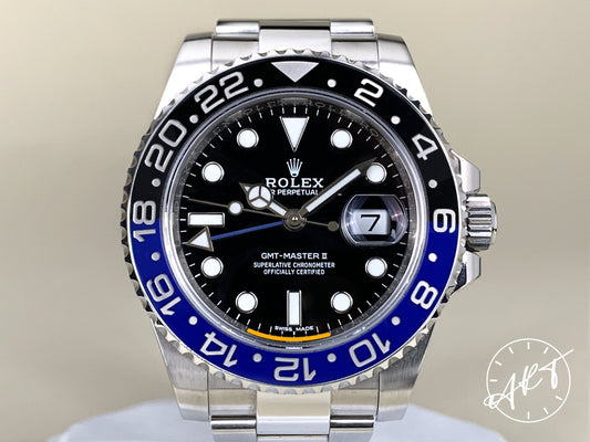 2020 Rolex GMT-Master II Black & Blue Bezel Black Dial “Batman” Watch 116710BLNR BP