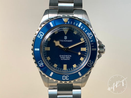 NEW Steinhart Ocean 39 Marine Blue Blue Dial SS Auto Ltd Ed Diver Watch w/ B&P